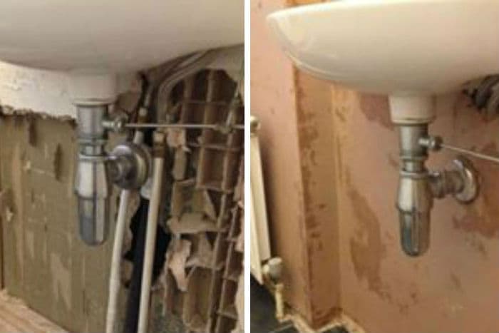 Seamless plaster repair finish in Norfolk – invisible repair ready for painting